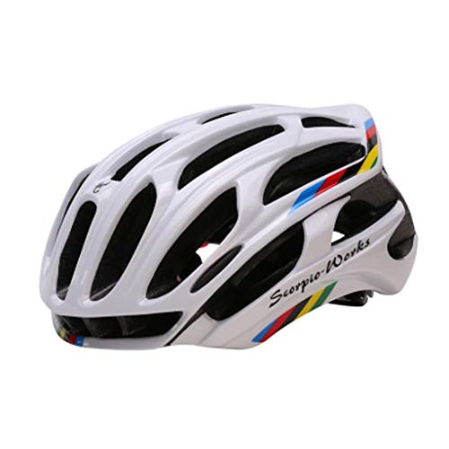 JM- Casco de Bicicleta para Adultos, Hombres y Mujeres Profesionales, protección de Seguridad, Casco liviano Ajustable, luz Trasera LED (Size : M)