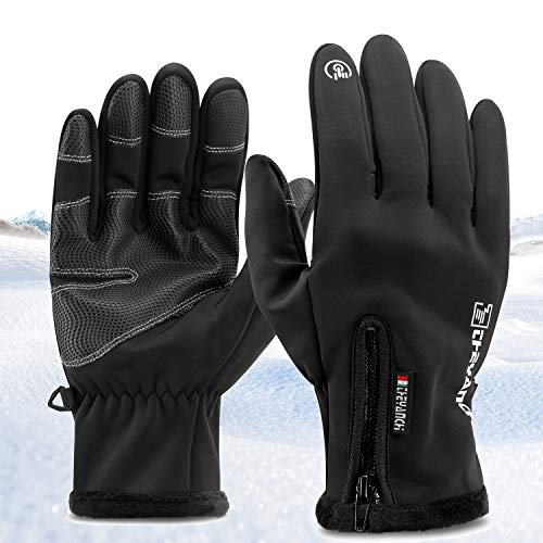 Kasimir Guantes de Invierno Guantes Táctiles Bicicleta Correr al Aire Libre Guantes Calientes con Diseño Antideslizante Esquiar Escalar Triple Impermeable para Hombre y Mujeres XL