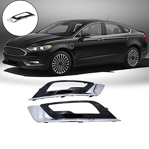 KHZQJK Cubierta de la lámpara antiniebla del Coche Accesorios del Coche Rejilla de la luz antiniebla Cubierta de la Parrilla ABS, Apto para Ford Fusion Sedan 2017 2018 2019