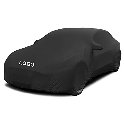 LCYNCX Fundas para Coche Compatible con Alfa Romeo 4C, Elástica Y Transpirable, A Prueba De Polvo, Suave, Terciopelo, Utilizada En Garajes Subterráneos, Ferias De Automóviles Negro