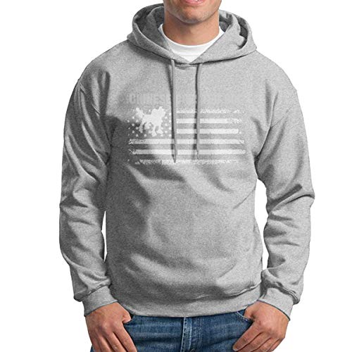 LCYYDECO La Sudadera de los Hombres de la Bandera de América del Perro Crestado Chino, Sudadera con Capucha del Jersey del algodón sin Bolsillo