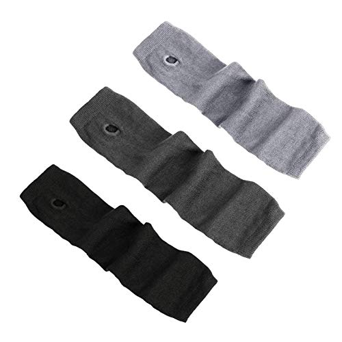 LEBQ 3 Pares de Guantes sin Dedos Largos de Invierno Guantes de Puntos de Longitud de Codo Calentador de Brazo de Agujero de Pulgar para Mujeres Chicas