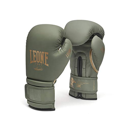 Leone 1947 Guantes de boxeo Edición Militar MMA UFC Muay Thai Kick Boxeo K1 Guantes de entrenamiento de karate (Verde, 14.9 oz)