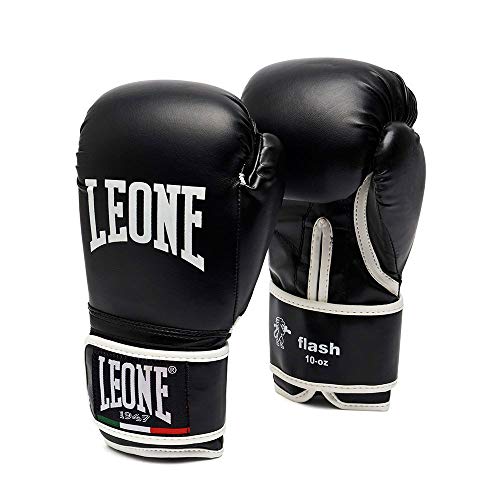 Leone 1947 - Guantes Junior Flash para niños, Unisex, Color Negro, 4 oz