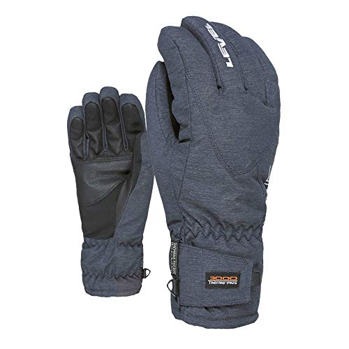 Level Alpine - Guantes de Invierno para Hombre, Color Azul y Gris