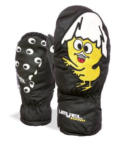 Level Animal - Guantes de esquí, 7 Negro - Amarillo