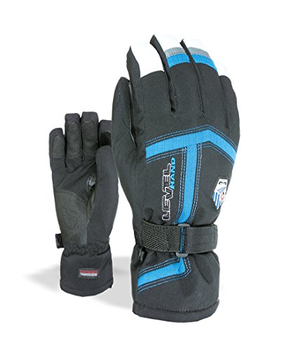 Level - Guantes de esquí para niño, tamaño 7 UK, 5 Negro - Blanco