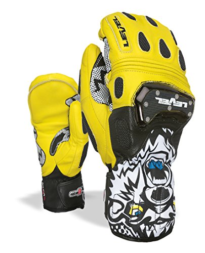 Level Sq CF Mitt Guantes, Hombre, Negro/Amarillo, 9