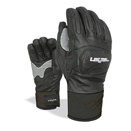 Level Unisex - Adultos Race Guantes de Invierno Negro 7/S