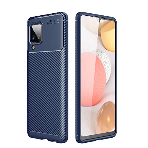 Liner Funda para Samsung Galaxy A12 / M12, Estuche Ultra Delgada de Goma de Gel Suave, Carcasa Anti-Choques y Anti- Arañazos para Samsung Galaxy A12 / M12 - Azul