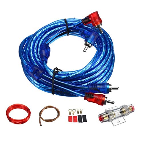 LIULIANG MeiKeL 1500W Car O Altavoz Cableado Amplificador Cable Subwoofer Subwoofer Instalación Línea Kit 8ga Power Cable 60 AMP Fuse Holder (Color : Red and Blue)