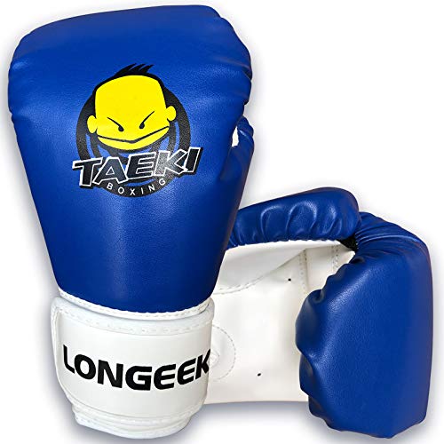 longeek Guantes de boxeo para niños de 3 a 8 años, color azul