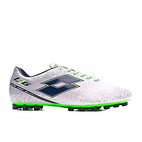 Lotto Lzg VIII 700 Hg28, Botas de fútbol Hombre, Gris (Slv MT/BLU AVI), 43 EU