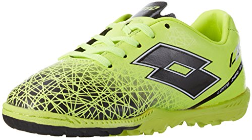 Lotto LZG VIII 700 TF Jr, Botas de fútbol Unisex niños, Amarillo/Negro (YLW Saf/Blk), 35 EU