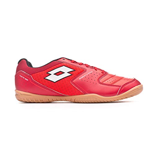 Lotto Tacto 500 IV ID, Zapatilla de fútbol Sala, Cliff Red-White-Red, Talla 10 US (43 EU)