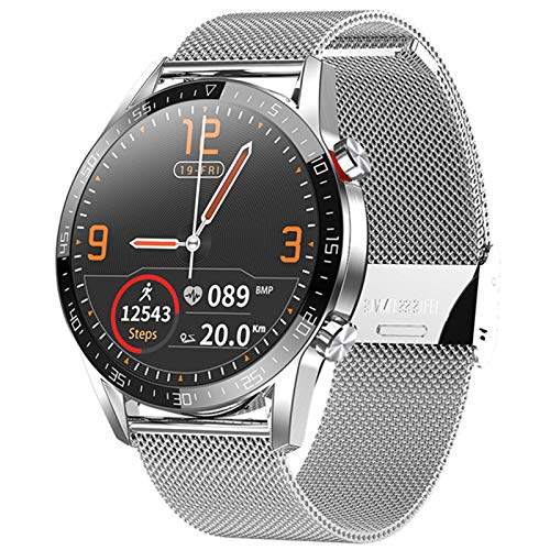 LTLJX Smartwatch, Orologio Intelligente Impermeabile, 1,3 Pollici HD Schermo, Activity Tracker, con Cardiofrequenzimetro, Contapassi, Monitoraggio del Sonno, Orologio Sportivo da Uomo Donna,Plata