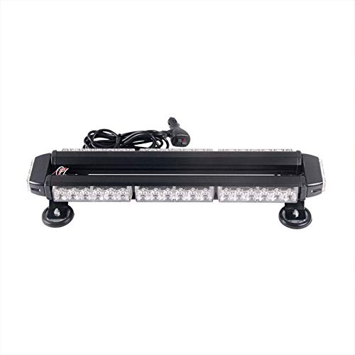 LUKUCEA 42LED Barra de Luces led para Coche Lampara de Emergencia Flash 7 Modos Interruptor LCD con 300cm de Cable de Alimentación para 12-24V Remolque SUV Camión Fugoneta Caravana