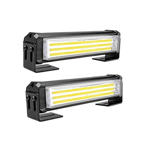 LUKUCEA LED Estroboscopica de Luces para Coche Lampara de Emergencia Flash para 12-24V Remolque SUV Camión Fugoneta Caravana,Blanco