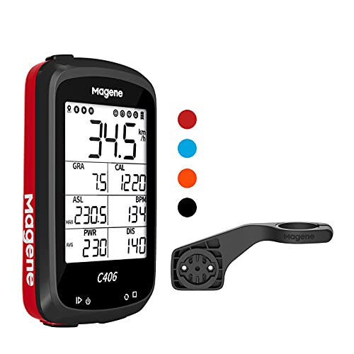 Magene C406 Ordenador para Bicicleta Pantalla LCD de 2,5 Pulgadas GPS Resistente al Agua Inalámbrico Inteligente Montaña Bicicleta Monitor Datos de Ciclismo