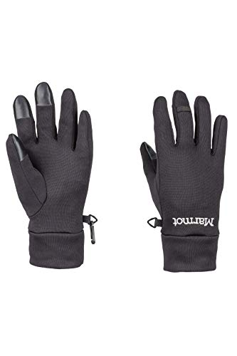 Marmot Wm's Power Str Connect Glove Guantes vellón, cálidos, a Prueba de Viento, Repelente al Agua, para Exteriores, Ciclismo, Correr, Mujer, Black, L