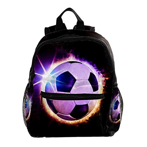 Mochila de jardín de Infantes Fútbol Nueva Mochila Mochila para niños Mochila Ligera y Casual para niños y niñas de 3 a 8 años 25.4x10x30 CM