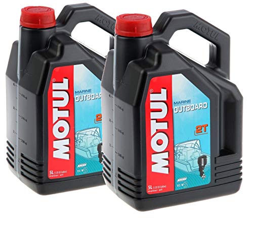 MOTUL Lubricantes para Motor 2 Tiempos Fuera Borda Mineral Outboard 2T, Pack 10 litros