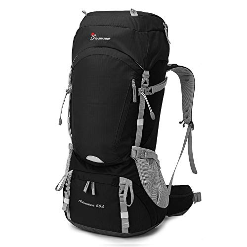 MOUNTAINTOP 55L/65L Mochila Trekking Hombre Mujer Mochila de Senderismo Gran Capacidad Mochilas de Montaña con Cubierta de Lluvia para Escalada Viaje Acampadas