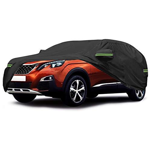 NEVERLAND Funda para Coche SUV Funda Universal Talla L 485x190x180CM 420D Oxford Impermeable Anti-UV Anti-Polvo Negro