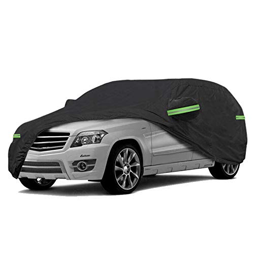 NEVERLAND Funda Protectora para Coche Auto Talla M 415x175x145CM 420D Oxford Impermeable Anti-UV Negro