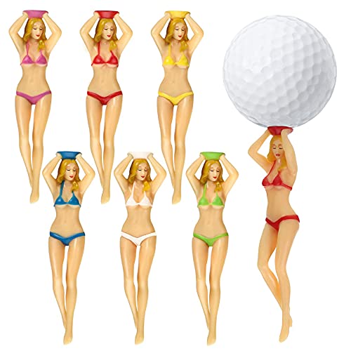 NXX Camisetas De Golf Bikini Chica Mujer Sexy Lady 75 Mm (3 Pulgadas) Tees De Golf De Plástico Herramientas Inicio Entrenamiento De Golf Accesorios De Golf Paquete De 24
