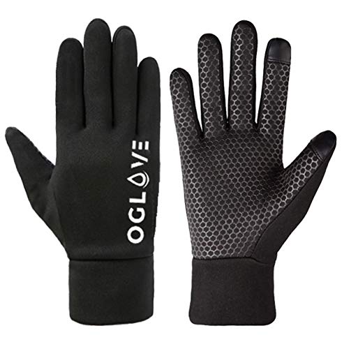 OGLOVE Guantes Deportivos Térmicos Impermeables para Niños, Guantes De Campo Sensible con Pantalla Táctil para Fútbol, Rugby, Ciclismo de Montaña, Ciclismo, Running y Más, Niños Medio 9-10 años