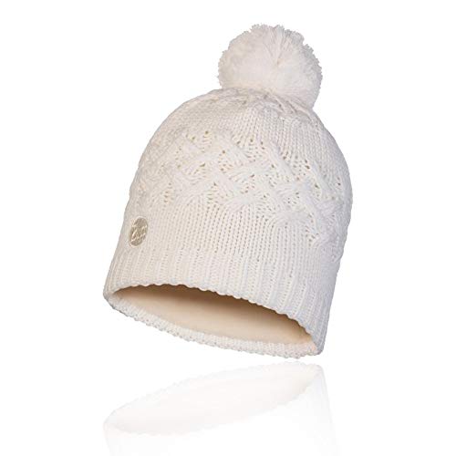 Original Buff Buff Knitted & Full Fleece Hat Savva White Gorro, Mujer, Blanco, Talla única