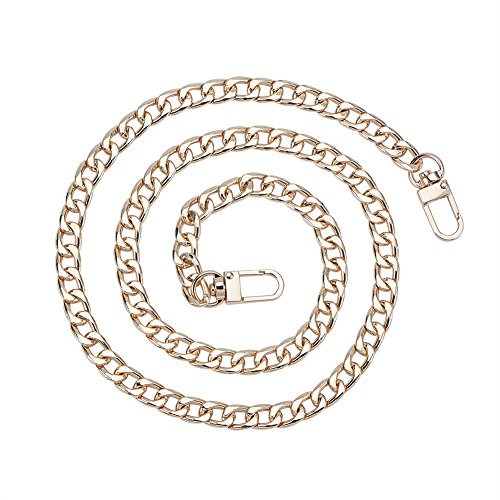 PandaHall Elite&reg Cadenas de Correa para Bolsos,Cadenas de eslabones de Hierro para Esquinas, con Cierres de Garra de Langosta giratoria, Dorado, 31.5"(80 cm); 9.5 mm