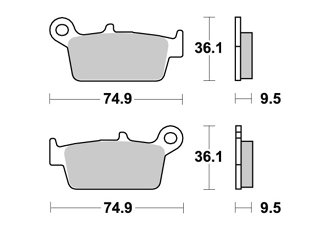 PASTILLAS DE FRENO DELANTERO AP RACING GAS-GAS ENDUCROSS EC 250 2004-2005