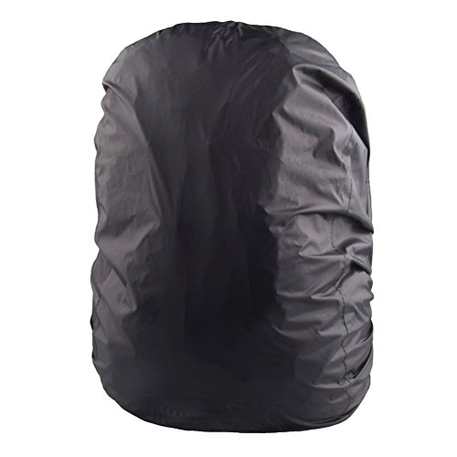 PIXNOR - Funda de mochila impermeable antilluvia con bolsa de transporte (negro)