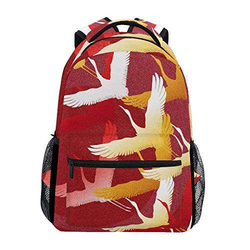 poiuytrew Mochila de grúa artística Mochilas de Hombro para Estudiantes Mochila de Viaje Mochilas Escolares