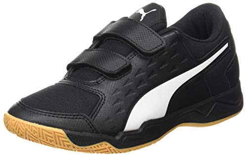 PUMA Auriz V Jr, Zapatillas de Fútbol Unisex Niños, Negro Black White/Gum, 34 EU