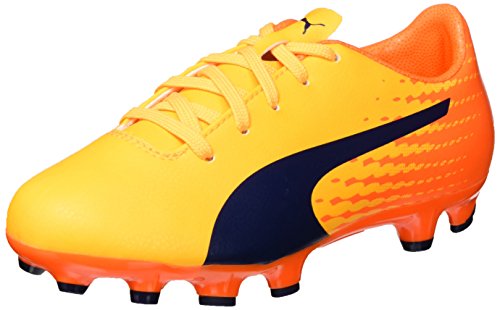 Puma Evospeed 17.5 AG Jr, Botas de fútbol Niñas, Amarillo (Ultra Yellow-Peacoat-Orange Clown Fish 03), 38.5 EU