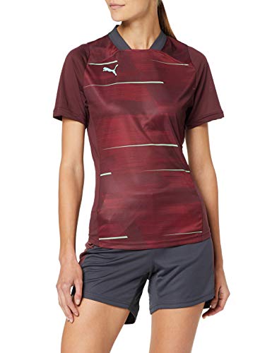 PUMA Ftblnxt Graphic Shirt W Maillot, Mujer, Vineyard Wine-Green Glimmer, XS