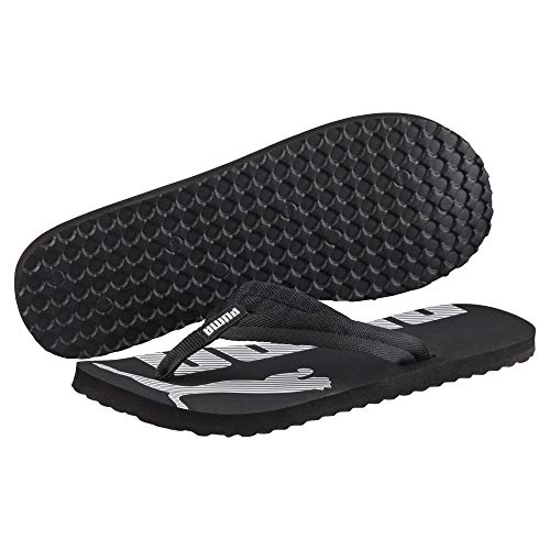 PUMA Men's Epic flip v2 Athletic Sandal, Black/White, 12 M US