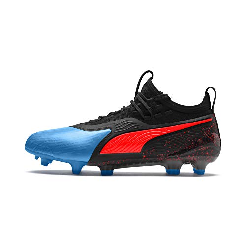 Puma - One 19.1 FG/AG, Zapatillas de Fútbol Hombre, Azul (Bleu Azur-Red Blast-Puma Black 01), 44.5 EU