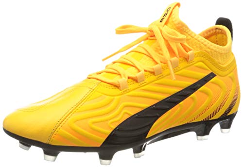 Puma - One 20.3 FG/AG, Botas de fútbol Hombre, Amarillo (Ultra Yellow-Puma Black-Orange Alert 01), 44 EU