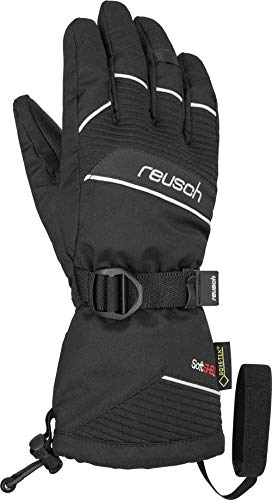 Reusch Joven Maxwell GTX Guantes Junior, otoño/Invierno, Niños, Color Blanco/Negro, tamaño 4