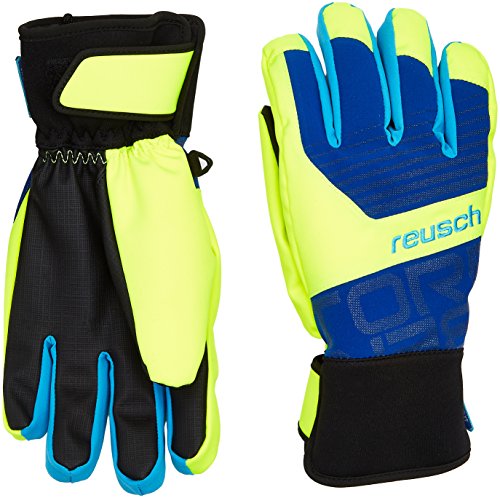 Reusch Niños Tor benius R-Tex XT Junior Guantes, Otoño-Invierno, Infantil, Color Imperial Blue/Neon Yellow, tamaño 6,5