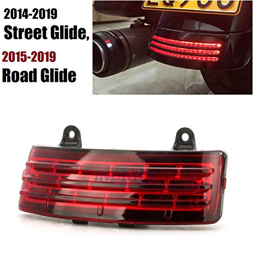 ROJO Tri-Bar Light Upgrade Fender Falda luces para harley 2015-2019 Road Glide FLTRX 2014-2019 Street Glide FLHX guardabarros traseros