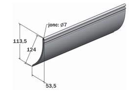 ROLLO GOMA VIERTEAGUAS GRIS, FALDILLA DE ESTANQUEABILIDAD 28 m. PARA TECHO PARA CAMIÓN, REMOLQUE, SEMIRREMOLQUE, FURGÓN, PLATAFORMA