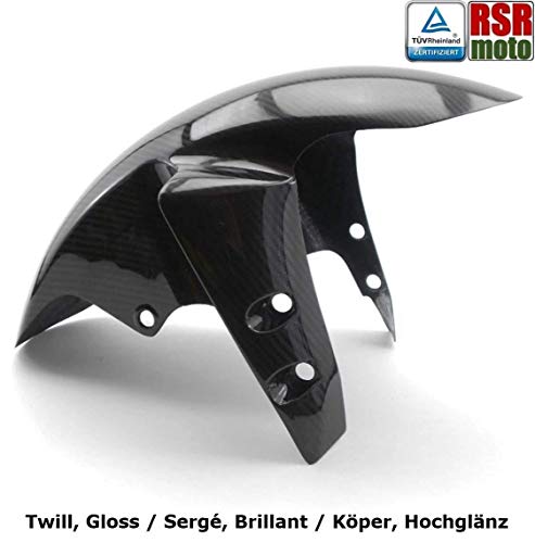 RSR Moto 100% Carbono Guardabarros Delantero Compatible con Yamaha YZF R1 02-08, FZ1 06-13, FZ8 10-14