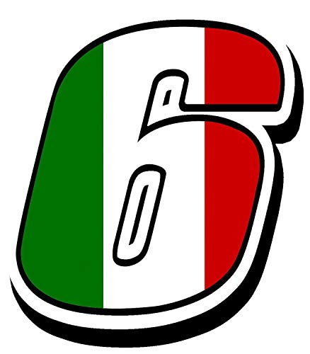 RSZHHL Sticker de Carro FTC-876#   Italia Bandera Italiana Car Styling Número de Carreras Motocross Auto Stickers Bike Calcomanías   Impermeables