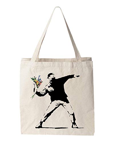 Sartamke Banksy Guy Throwing Flowers Graphic Bolso de mano