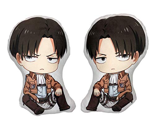 Shaobeiq Attack on The Giant Anime Periférico Levi Ackerman - Cojín de almohada (doble cara)